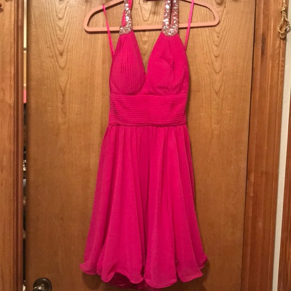fuchsia semi formal dresses